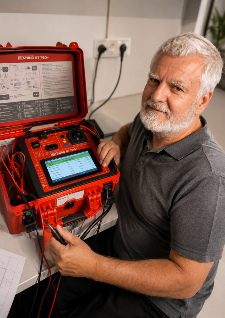 Schematische Darstellung eines Überspannungsschutzes mit SPD in einer elektrischen Unterverteilung